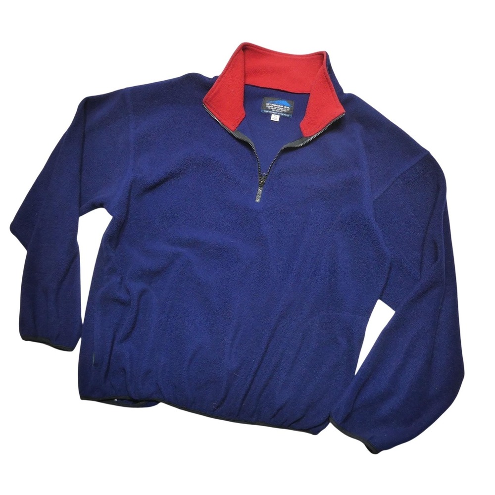 Dutch Harbor Gear Sweater Mens 2XL Blue Fleece 1/4 Zip Mock Neck Pullover‎ USA